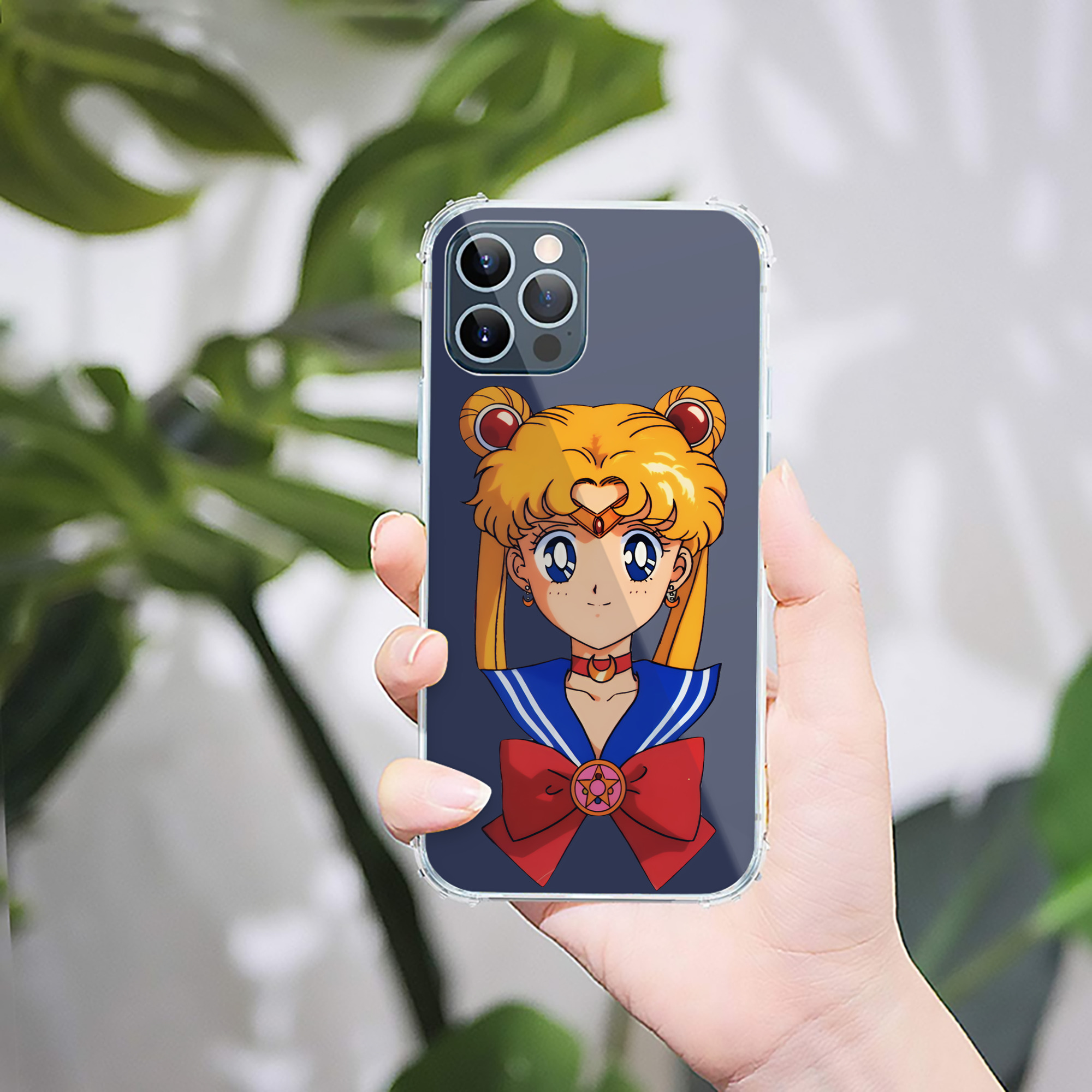 （画像用） 美少女戦士セーラームーン 月野 うさぎ つきの うさぎ Sailor Moon Tsukino Usagi 【iPhone 12シリーズ対応】透明スマホケース（クリアソフトケース）
